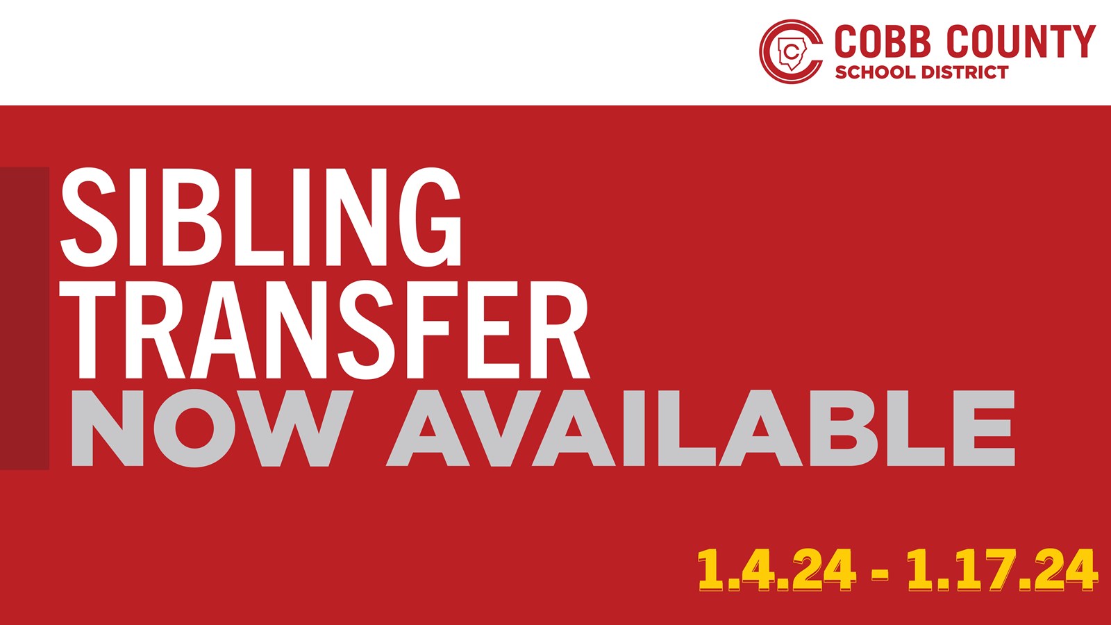2024-25 Sibling Transfer Applications Now Available
